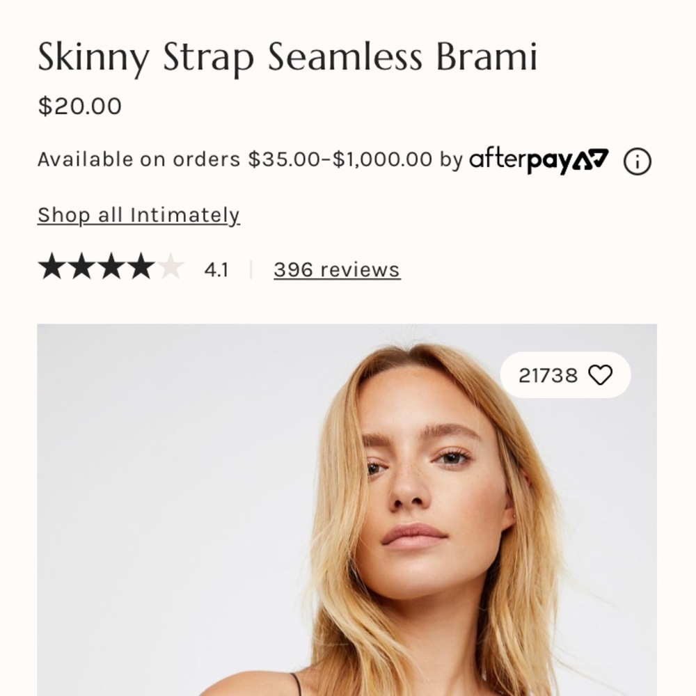 Free people skinny strapless seamless cropped tank